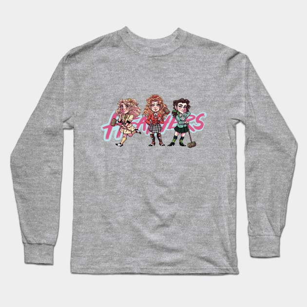 Heathers chibi design Long Sleeve T-Shirt by Mordred's Crown